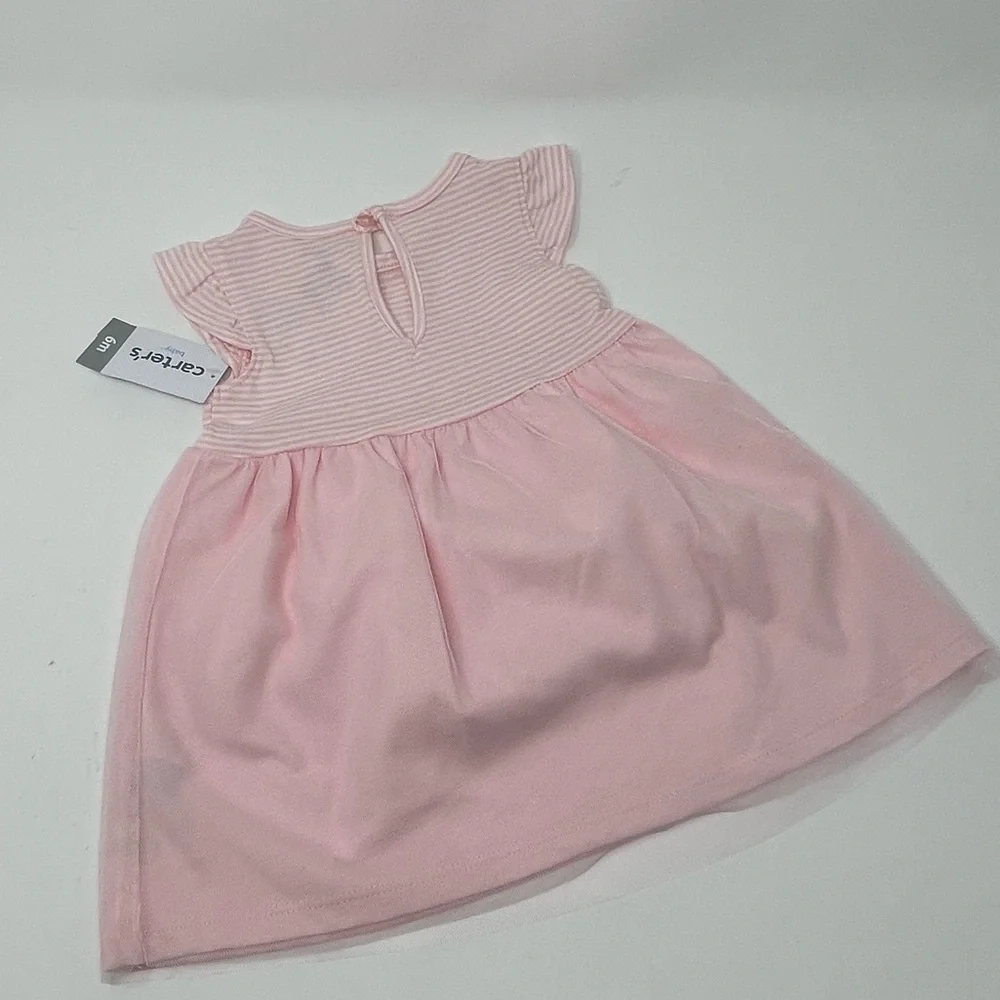 CARTERS AND ABSORBA PINK AND WHITE DRESSES AND TOP 6 MONTH SUMMER BABY GIRL